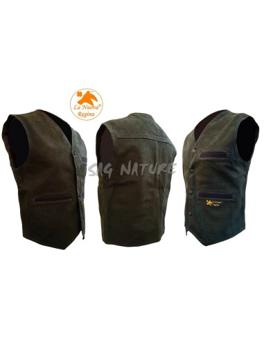Gilet en cuir - Couleur verte - LA...