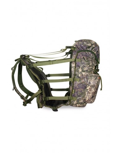 Suede camo backpack with book opening...