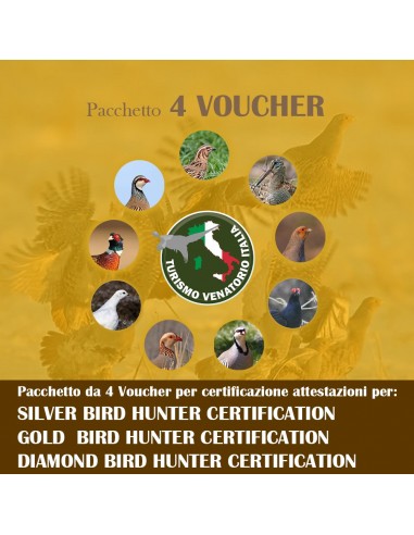4 VOUCHER DI CERTIFICAZIONE CACCIA...