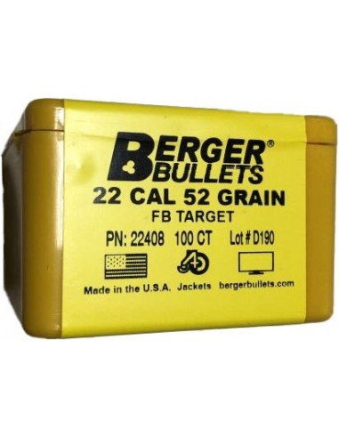 Bullets Caliber 22 Gr 52 Fb Target -...