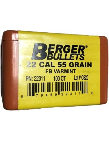22 caliber Gr 55 Fb Varmint bullets -...