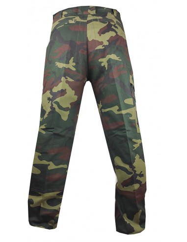 Canvas trousers with large lined...
