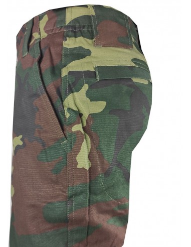 Canvas trousers with large lined...