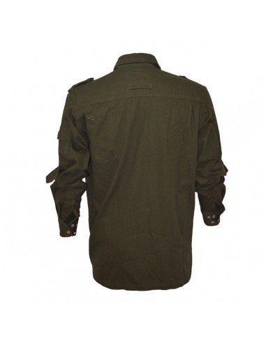 Camicia Multitasche in Cotone Rip...