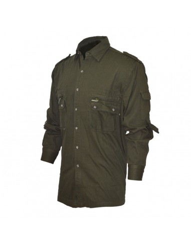 Camicia Multitasche in Cotone Rip...