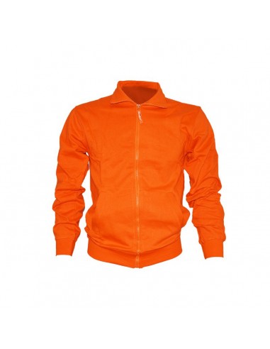 Felpa con zip 100% Cotone Arancione -...
