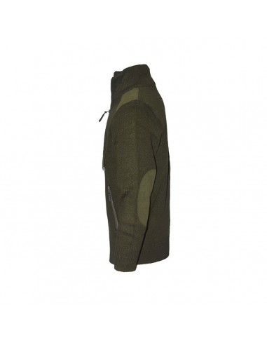 Maglione misto lana 1/2 zip Verde -...