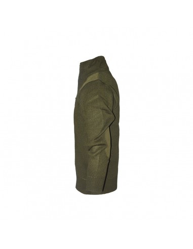 Maglione misto lana 1/2 zip Verde -...