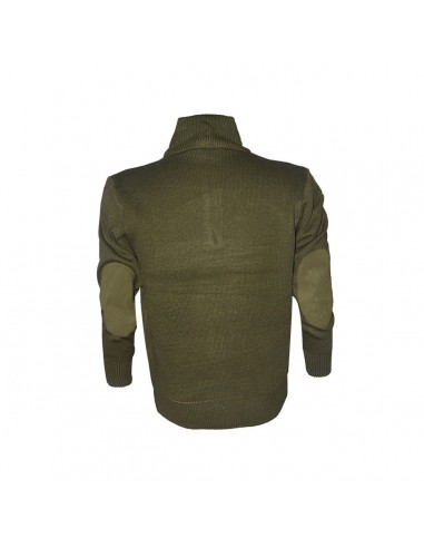 Maglione misto lana 1/2 zip Verde -...