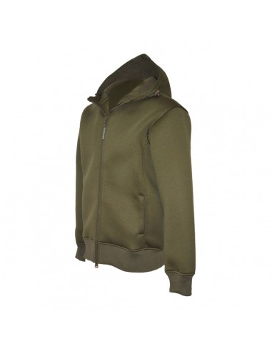 Felpa in misto Cotone con zip lunga...
