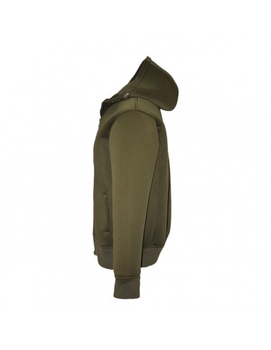 Felpa in misto Cotone con zip lunga...
