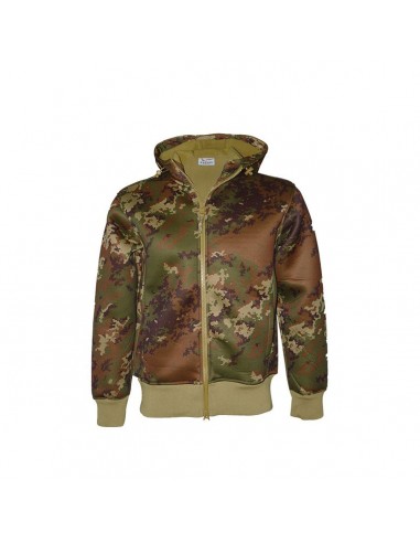 Felpa in misto Cotone con zip lunga...