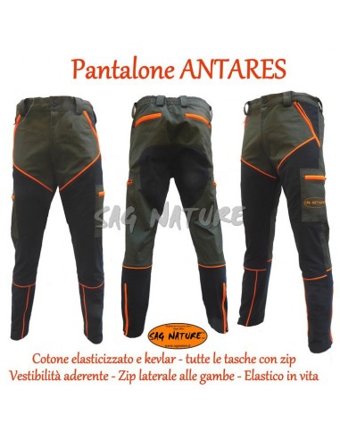 Pantalón Antares de algodón elástico...