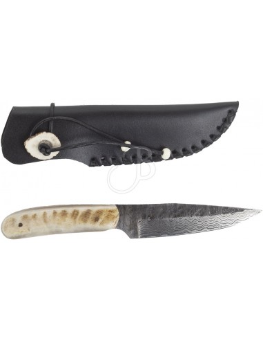 Couteau Damas Nicker - Corne - 39OUTDOOR