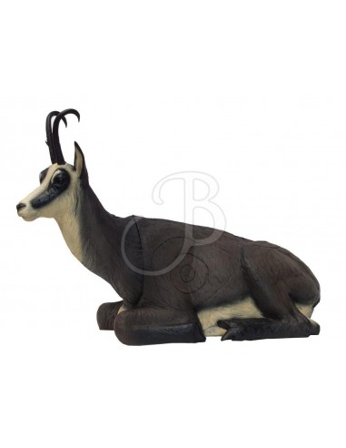 3d Silhouette Winter Chamois Lying...