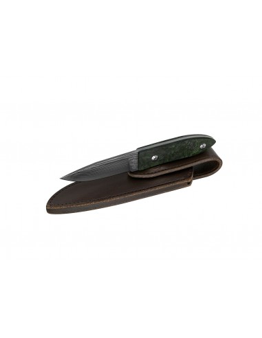 Am22 Knife, Damascus Blade, Black Fat...