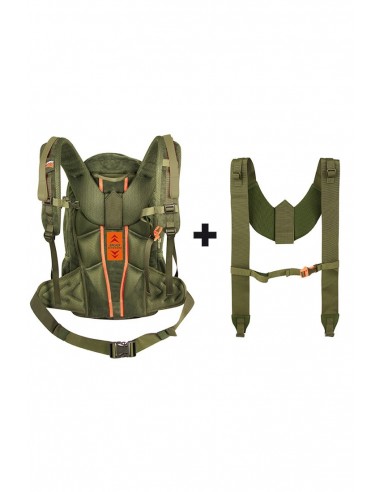 GAME BACKPACK in SUEDE with rifle...