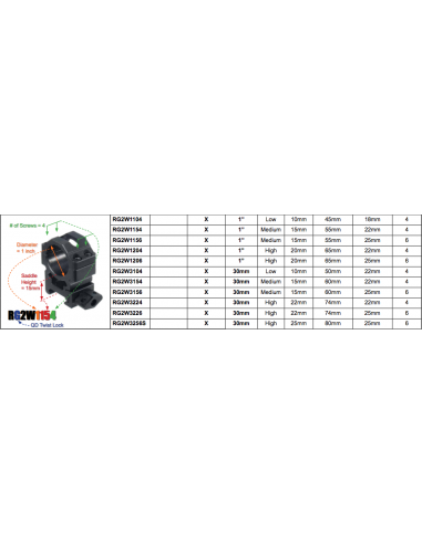 Rg2w Picatinny Scope Rings - LEAPERS UTG
