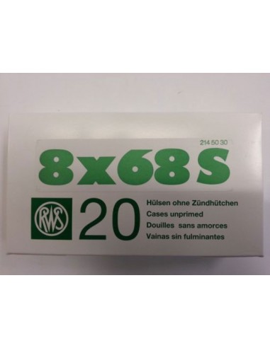 Cases caliber 8 x 68 s - pack of 20...