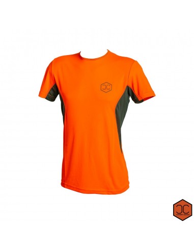 T-shirt technique extensible orange -...