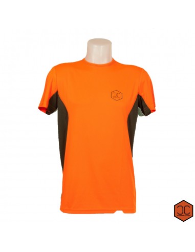 T-shirt technique extensible orange -...